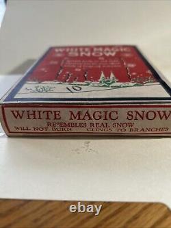 Vintage 1930- 40's Unopened Box Of White Magic Snow By National Tinsel Mfg. Co