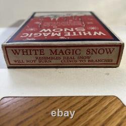 Vintage 1930- 40's Unopened Box Of White Magic Snow By National Tinsel Mfg. Co