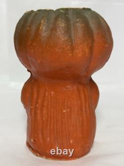 Vintage 1930's Halloween Paper Mache-Pumpkin Man-Candy Container Vintage 1930's Halloween Paper Mache-Pumpkin Man-Candy Container