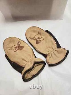 Vintage 1930s Montgomery Wards Christmas Rudolph Reindeer Kids Mittens glove RLM