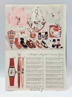 Vintage 1930s Montgomery Wards Christmas Rudolph Reindeer Kids Mittens glove RLM