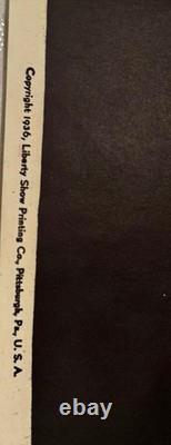 Vintage 1936 Santa Claus Poster 50 x 38 Liberty Show Printing Pittsburgh