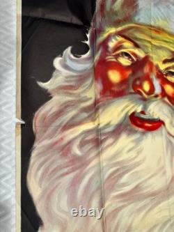 Vintage 1936 Santa Claus Poster 50 x 38 Liberty Show Printing Pittsburgh
