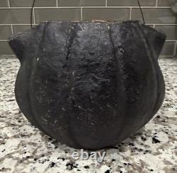 Vintage 1940's Pulp Paper Mache Halloween Black Cat Lantern All Original