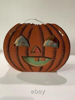 Vintage 1940's The Dolly Toy Co Jack-O-Lantern Halloween Pumpkin Lantern