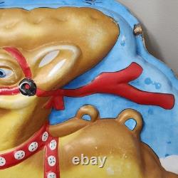 Vintage 1940s L. A. Goodman Illuminated 3D Reindeer Christmas Indoor Light WORKS