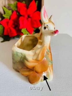 Vintage 1940s RLM Robert L May Rudolph the Red Nosed Reindeer Ceramic Planter