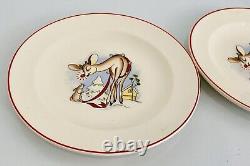 Vintage 1940s RLM Rudolph Red Nosed Reindeer Mugs Cups Plates Bowls Lot of 6