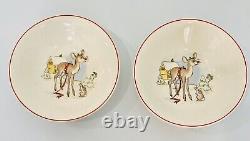 Vintage 1940s RLM Rudolph Red Nosed Reindeer Mugs Cups Plates Bowls Lot of 6