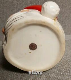 Vintage 1950's Ceramic Santa Egg Nog or Punch Bowl with 6 Cups Nikoniko Japan