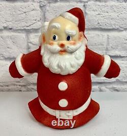 Vintage 1950's Paramount 9 Hi-Ho Santa Figure Light withBox TESTED Flocked