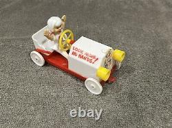 Vintage 1950's Rosbro Valentine's Candy Container Girl Driving Soapbox Derby Car