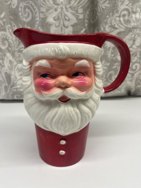 Vintage 1950's Santa Clause Pitcher Made In Japan Excellent Condition
