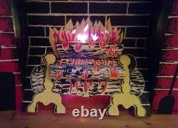 Vintage 1950's TOYMASTER Electric Christmas Fireplace #1100 Fireglow Effect