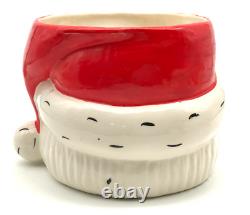 Vintage 1950s 1960s Christmas Santa Punch Bowl, Ladle & 6 Mugs Vintage 1950s 1960s Christmas Santa Punch Bowl, Ladle & 6 Mugs