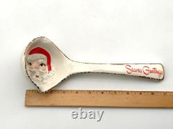 Vintage 1950s 1960s Christmas Santa Punch Bowl, Ladle & 6 Mugs Vintage 1950s 1960s Christmas Santa Punch Bowl, Ladle & 6 Mugs