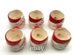 Vintage 1950s 1960s Christmas Santa Punch Bowl, Ladle & 6 Mugs Vintage 1950s 1960s Christmas Santa Punch Bowl, Ladle & 6 Mugs
