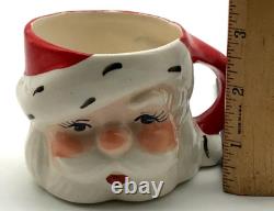 Vintage 1950s 1960s Christmas Santa Punch Bowl, Ladle & 6 Mugs Vintage 1950s 1960s Christmas Santa Punch Bowl, Ladle & 6 Mugs
