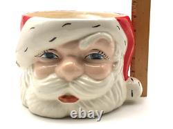 Vintage 1950s 1960s Christmas Santa Punch Bowl, Ladle & 6 Mugs Vintage 1950s 1960s Christmas Santa Punch Bowl, Ladle & 6 Mugs