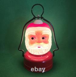 Vintage 1950s Amico Santa Claus Milk Glass Christmas Lantern Japan Works with Box