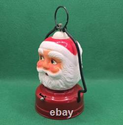 Vintage 1950s Amico Santa Claus Milk Glass Christmas Lantern Japan Works with Box