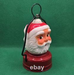 Vintage 1950s Amico Santa Claus Milk Glass Christmas Lantern Japan Works with Box
