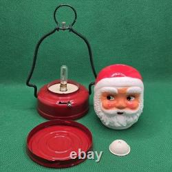 Vintage 1950s Amico Santa Claus Milk Glass Christmas Lantern Japan Works with Box