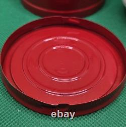 Vintage 1950s Amico Santa Claus Milk Glass Christmas Lantern Japan Works with Box