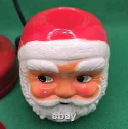 Vintage 1950s Amico Santa Claus Milk Glass Christmas Lantern Japan Works with Box