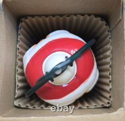 Vintage 1950s Amico Santa Claus Milk Glass Christmas Lantern Japan Works with Box