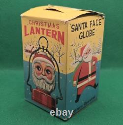 Vintage 1950s Amico Santa Claus Milk Glass Christmas Lantern Japan Works with Box