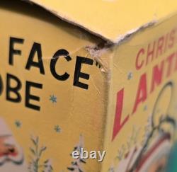 Vintage 1950s Amico Santa Claus Milk Glass Christmas Lantern Japan Works with Box