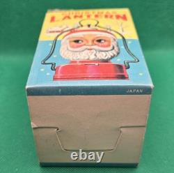 Vintage 1950s Amico Santa Claus Milk Glass Christmas Lantern Japan Works with Box