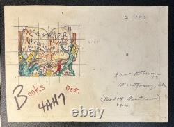 Vintage 1951 Krewe of Athenians Montgomery Mardi Gras Ball Design Sketch Art