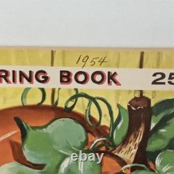 Vintage 1954 Dell Halloween Coloring Book Fuzzy Black Cat Unused New Arrival