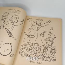 Vintage 1954 Dell Halloween Coloring Book Fuzzy Black Cat Unused New Arrival