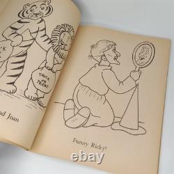 Vintage 1954 Dell Halloween Coloring Book Fuzzy Black Cat Unused New Arrival