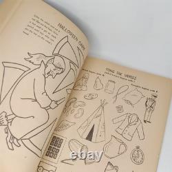 Vintage 1954 Dell Halloween Coloring Book Fuzzy Black Cat Unused New Arrival