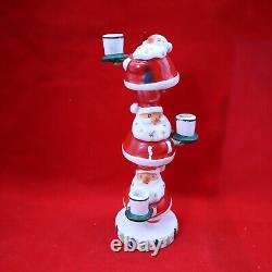 Vintage! 1958 Holt Howard Retro 3 Tiered Santa Candleholder Starry Beard VG+