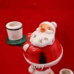 Vintage! 1958 Holt Howard Retro 3 Tiered Santa Candleholder Starry Beard VG+