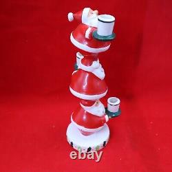 Vintage! 1958 Holt Howard Retro 3 Tiered Santa Candleholder Starry Beard VG+