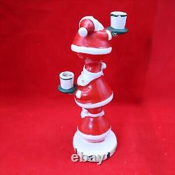 Vintage! 1958 Holt Howard Retro 3 Tiered Santa Candleholder Starry Beard VG+