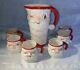 Vintage 1959 Christmas Holt Howard Ceramic Winking Santa Pitcher & 6 Cups Mugs
