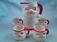 Vintage 1959 Christmas Holt Howard Ceramic Winking Santa Pitcher & 4 Cups Mugs