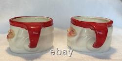 Vintage 1959 Holt Howard Mini Santa Mugs, Set Of TWO