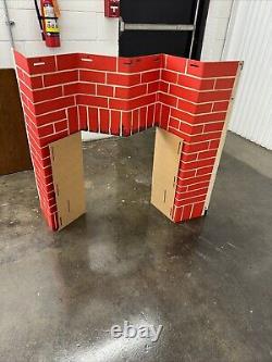 Vintage 1960's Toymaster Electric Life Size Fireplace With Cord Simulated Logs