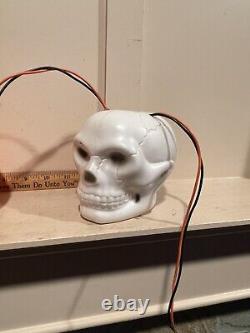 Vintage 1960s Halloween Blowmold Light String Red Devil JOL Skull Peerless