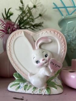Vintage 1960s INARCO JAPAN Easter Bunny Valentine Me n'you Planter Rare 1962