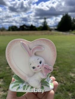 Vintage 1960s INARCO JAPAN Easter Bunny Valentine Me n'you Planter Rare 1962
