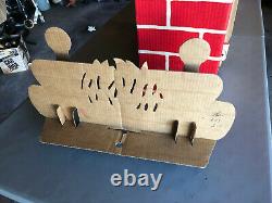 Vintage 1960s SPARTAN DEPARTMENT STORE Cardboard Electric Christmas Fireplace
